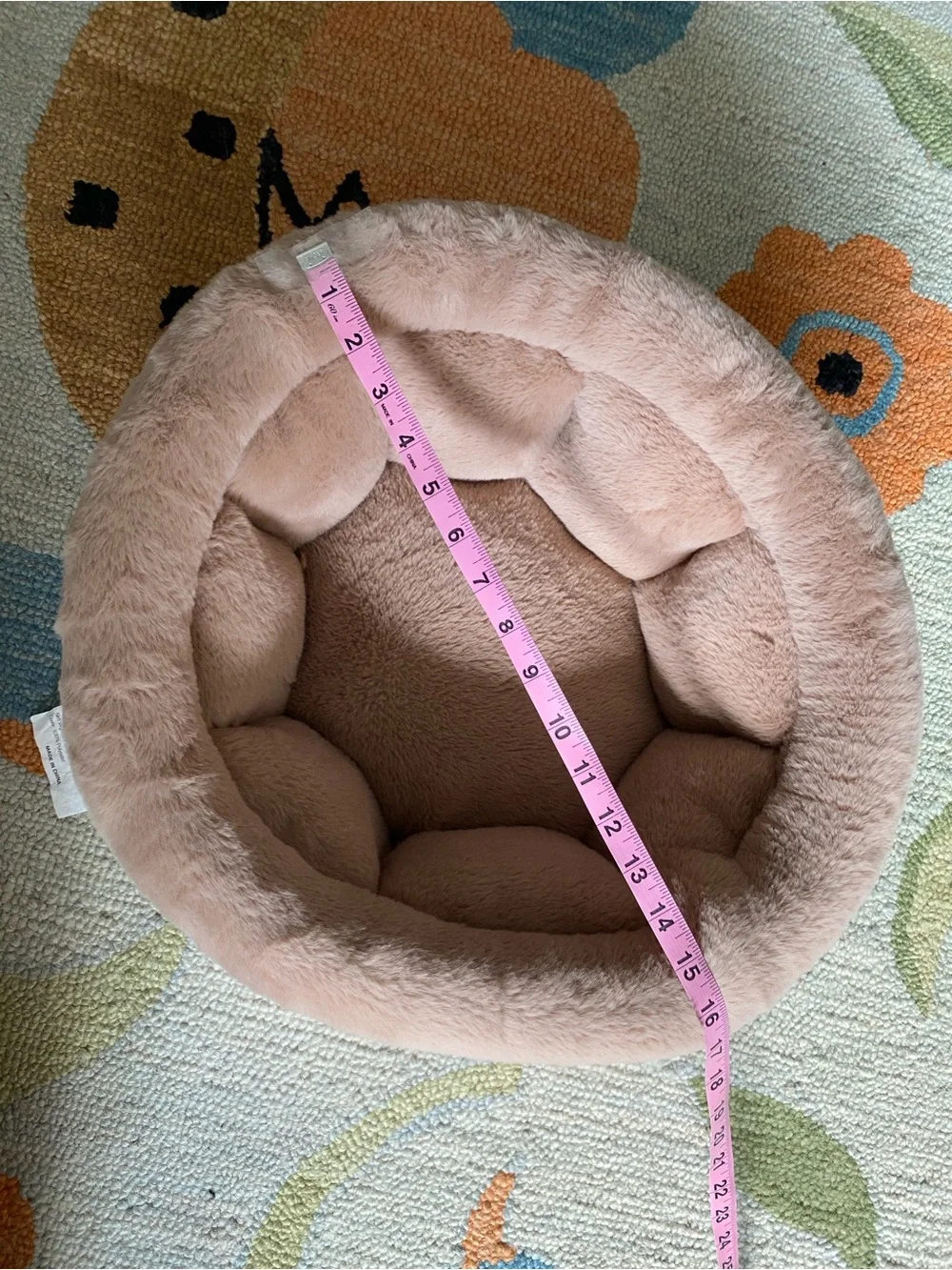 Martha Stewart - Faux Fur Reversible Small Round Pet Bed